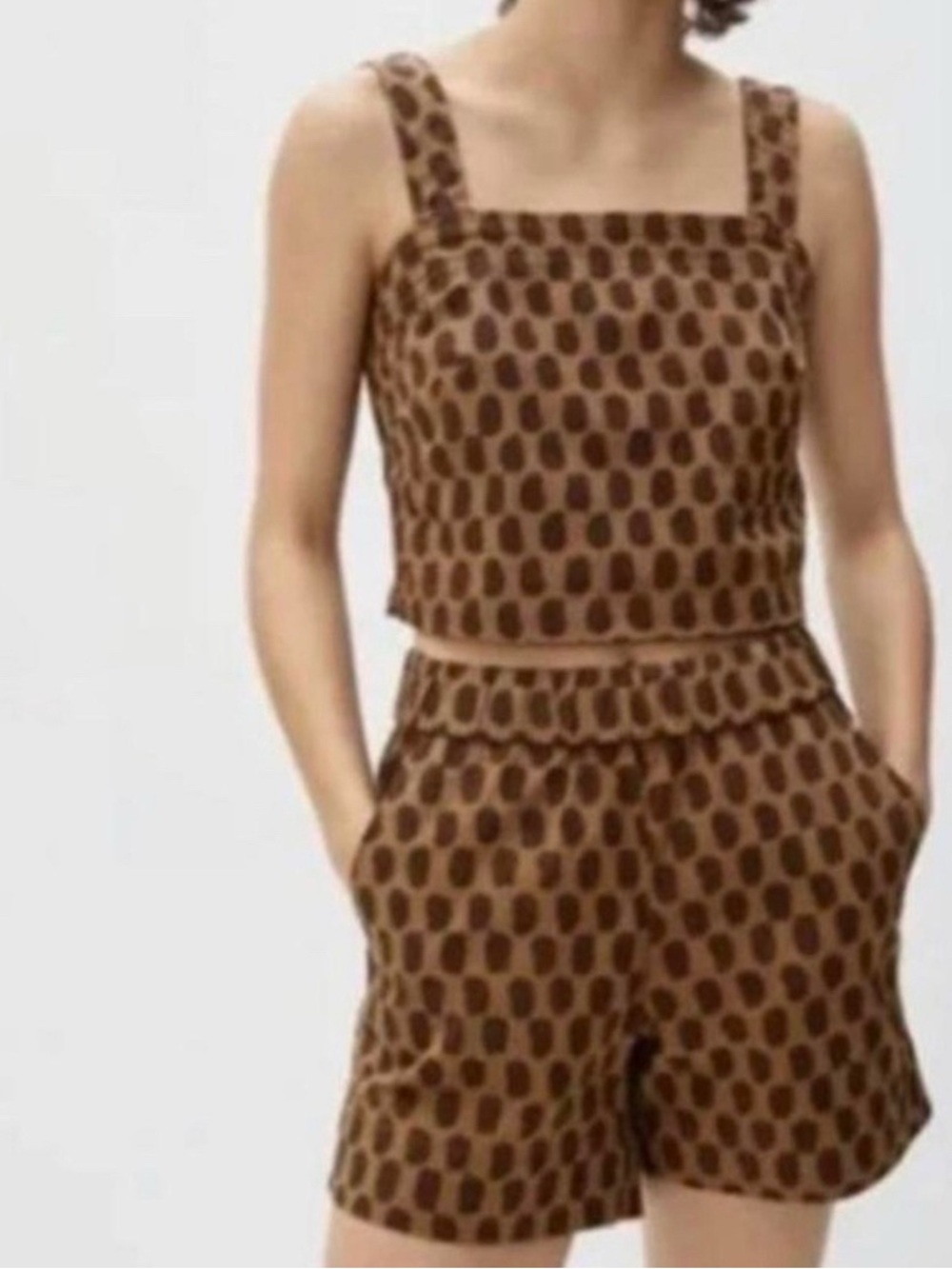 Everlane Organic Cotton Leopard Print 2-Piece Set | Top size 16 + Shorts size 14